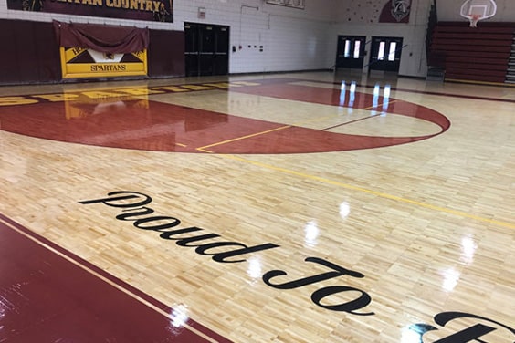 Hazelwood Gym Floor Refinishing St. Louis